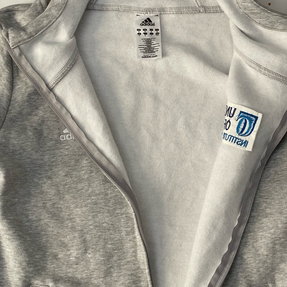 Adidas University Of Ontario Heather Gray Sweatshirt Hoodie Sz M - Picture 5 of 8